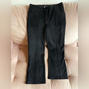 David Lerner Suede Pants - Black - Size Small